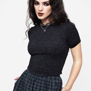 Disturbia Igneous Crinkle Crop Top